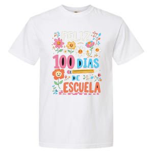 Feliz 100 Diaz De Escuela 100th Day School Spanish Teacher Garment-Dyed Heavyweight T-Shirt