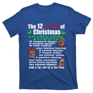 Funny 12 Days Of Christmas Ger Shepherd Great Gift Dog T-Shirt