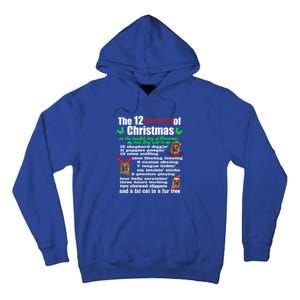 Funny 12 Days Of Christmas Ger Shepherd Great Gift Dog Tall Hoodie