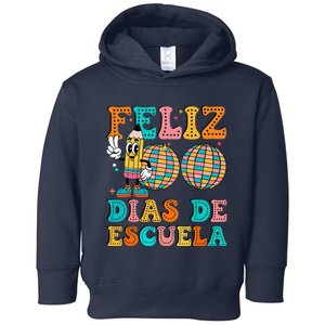 Feliz 100 Diaz De Escuela 100 Days Of School Spanish Teacher Toddler Hoodie