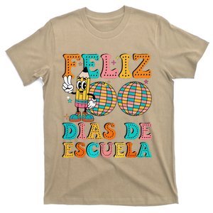 Feliz 100 Diaz De Escuela 100 Days Of School Spanish Teacher T-Shirt