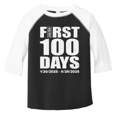 First 100 Days 4547 Trump Inauguration Presidency 1202025 Toddler Fine Jersey T-Shirt