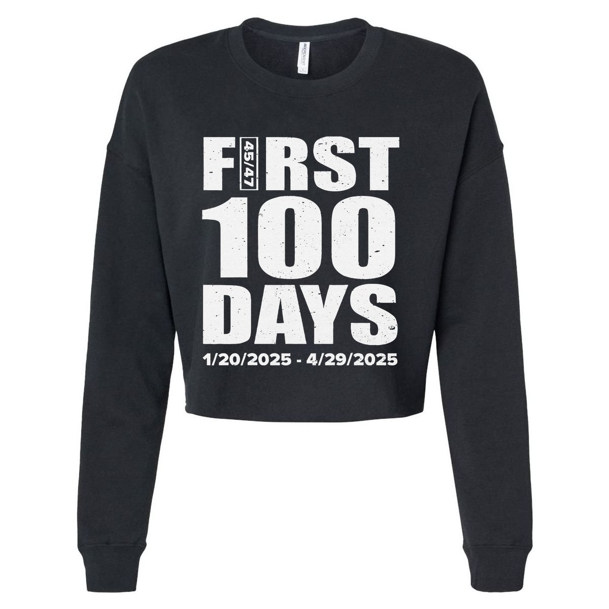 First 100 Days 4547 Trump Inauguration Presidency 1202025 Cropped Pullover Crew
