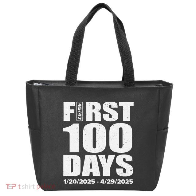First 100 Days 4547 Trump Inauguration Presidency 1202025 Zip Tote Bag
