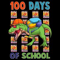 Funny 100 Days Of School Trex Dinosaur Drawstring Bag