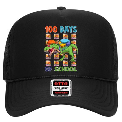 Funny 100 Days Of School Trex Dinosaur Trucker Hat