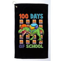 Funny 100 Days Of School Trex Dinosaur Golf Towel
