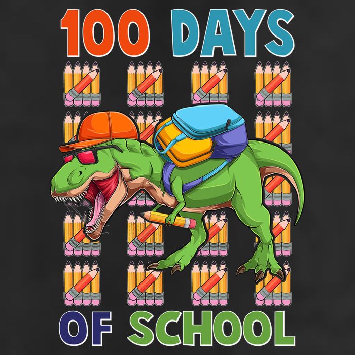 Funny 100 Days Of School Trex Dinosaur Golf Towel