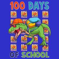 Funny 100 Days Of School Trex Dinosaur Long Sleeve Shirt