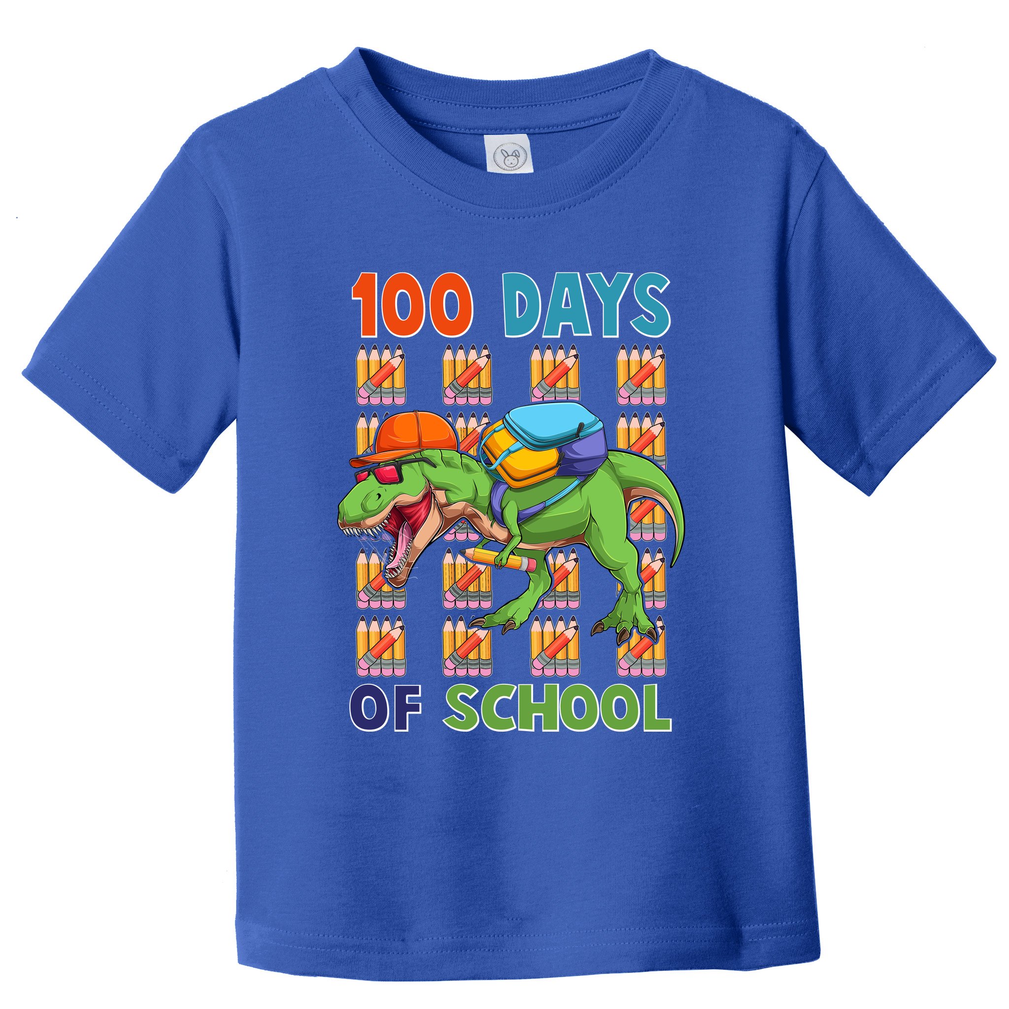 Funny 100 Days Of School Trex Dinosaur Toddler T-Shirt