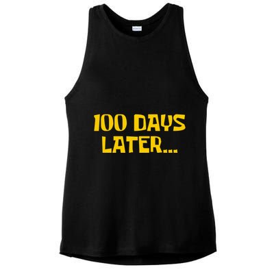 Funny 100 Days Later One Hundred Days Of School Ladies PosiCharge Tri-Blend Wicking Tank