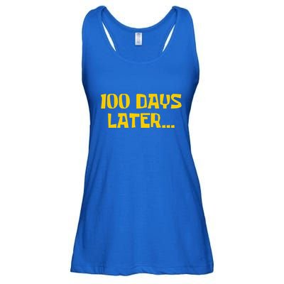 Funny 100 Days Later One Hundred Days Of School Ladies Essential Flowy Tank