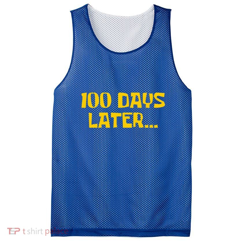 Funny 100 Days Later One Hundred Days Of School Mesh Reversible Basketball Jersey Tank