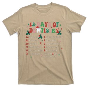 Funny 12 Days Of Dentistry Dentist Xmas Dental Christmas T-Shirt