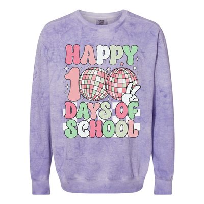 Funny 100 Days 100th Day Of School For Girl Boy & Teacher Colorblast Crewneck Sweatshirt