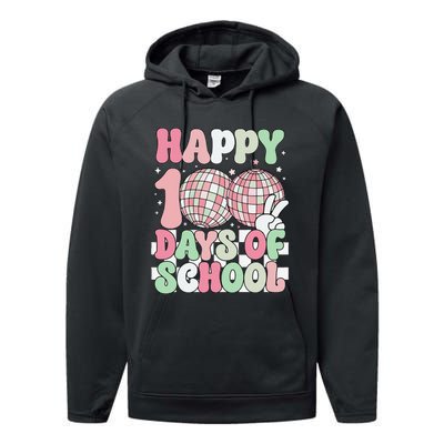 Funny 100 Days 100th Day Of School For Girl Boy & Teacher Performance Fleece Hoodie