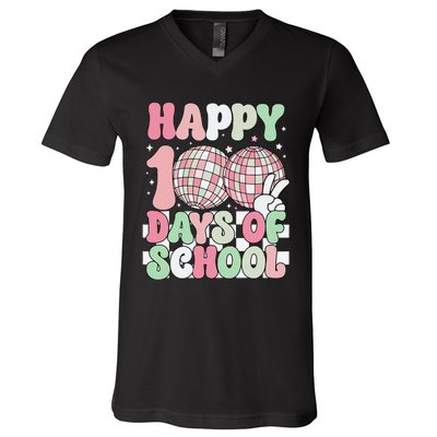 Funny 100 Days 100th Day Of School For Girl Boy & Teacher V-Neck T-Shirt