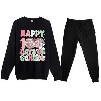 Funny 100 Days 100th Day Of School For Girl Boy & Teacher Premium Crewneck Sweatsuit Set