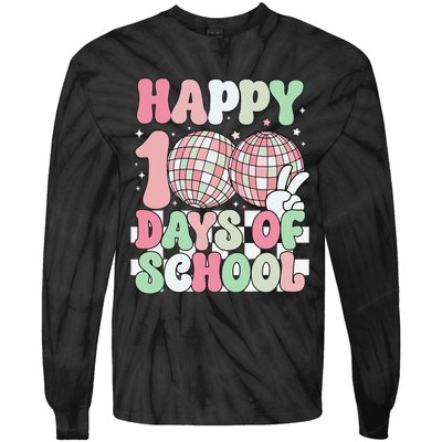 Funny 100 Days 100th Day Of School For Girl Boy & Teacher Tie-Dye Long Sleeve Shirt