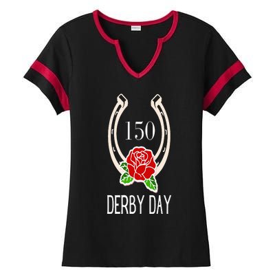 Funny 150th Derby Day 2024 Ky Derby 2024 Ladies Halftime Notch Neck Tee