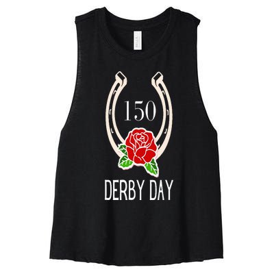 Funny 150th Derby Day 2024 Ky Derby 2024 Women's Racerback Cropped Tank