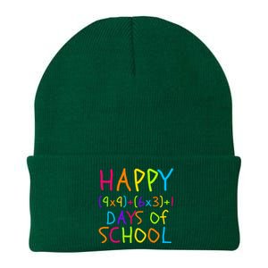 Funny 100th Day Of School Math Teacher 100 Days Math Formula 100 Days Smarter Knit Cap Winter Beanie