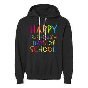 Funny 100th Day Of School Math Teacher 100 Days Math Formula 100 Days Smarter Garment-Dyed Fleece Hoodie