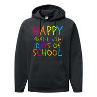 Funny 100th Day Of School Math Teacher 100 Days Math Formula 100 Days Smarter Performance Fleece Hoodie