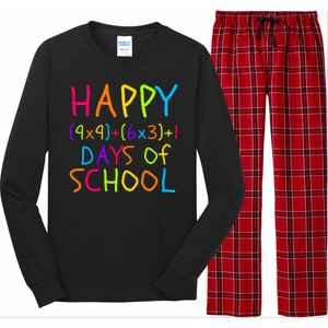 Funny 100th Day Of School Math Teacher 100 Days Math Formula 100 Days Smarter Long Sleeve Pajama Set