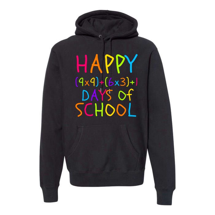 Funny 100th Day Of School Math Teacher 100 Days Math Formula 100 Days Smarter Premium Hoodie