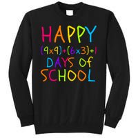 Funny 100th Day Of School Math Teacher 100 Days Math Formula 100 Days Smarter Tall Sweatshirt