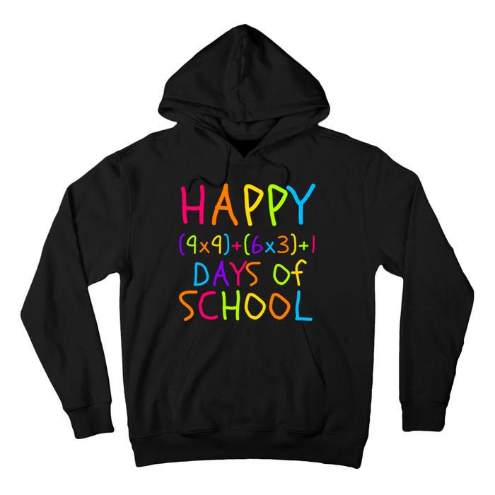 Funny 100th Day Of School Math Teacher 100 Days Math Formula 100 Days Smarter Tall Hoodie