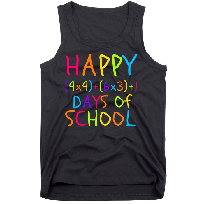 Funny 100th Day Of School Math Teacher 100 Days Math Formula 100 Days Smarter Tank Top