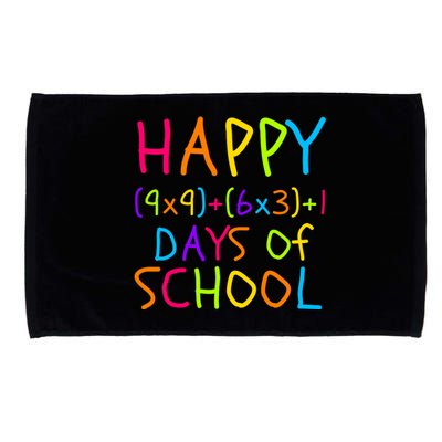 Funny 100th Day Of School Math Teacher 100 Days Math Formula 100 Days Smarter Microfiber Hand Towel