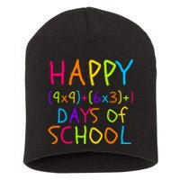 Funny 100th Day Of School Math Teacher 100 Days Math Formula 100 Days Smarter Short Acrylic Beanie