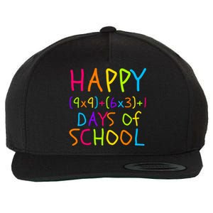 Funny 100th Day Of School Math Teacher 100 Days Math Formula 100 Days Smarter Wool Snapback Cap