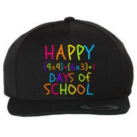 Funny 100th Day Of School Math Teacher 100 Days Math Formula 100 Days Smarter Wool Snapback Cap