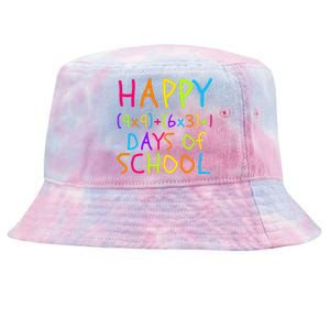 Funny 100th Day Of School Math Teacher 100 Days Math Formula 100 Days Smarter Tie-Dyed Bucket Hat