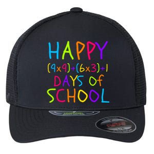 Funny 100th Day Of School Math Teacher 100 Days 100 Days Smarter Math Formula Flexfit Unipanel Trucker Cap