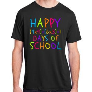 Funny 100th Day Of School Math Teacher 100 Days 100 Days Smarter Math Formula Adult ChromaSoft Performance T-Shirt