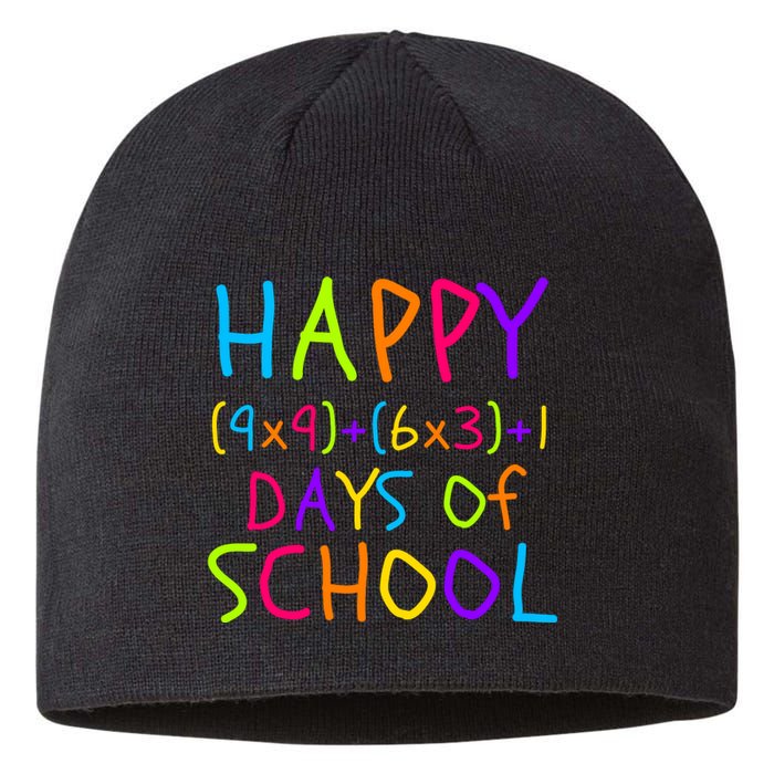 Funny 100th Day Of School Math Teacher 100 Days 100 Days Smarter Math Formula Sustainable Beanie