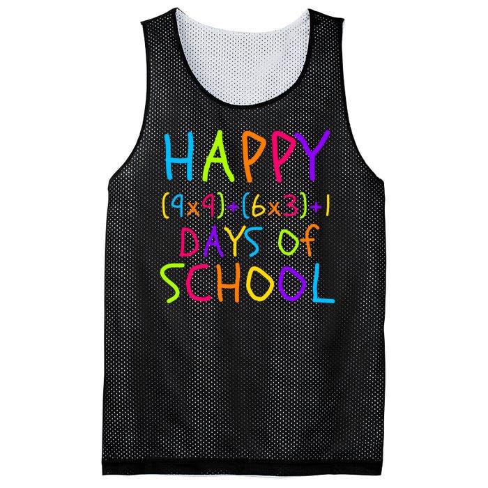 Funny 100th Day Of School Math Teacher 100 Days 100 Days Smarter Math Formula Mesh Reversible Basketball Jersey Tank