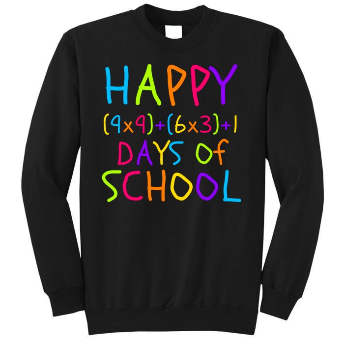 Funny 100th Day Of School Math Teacher 100 Days 100 Days Smarter Math Formula Tall Sweatshirt