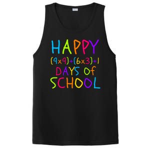 Funny 100th Day Of School Math Teacher 100 Days 100 Days Smarter Math Formula PosiCharge Competitor Tank