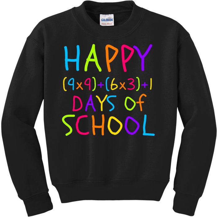 Funny 100th Day Of School Math Teacher 100 Days 100 Days Smarter Math Formula Kids Sweatshirt