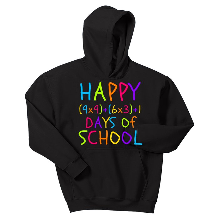 Funny 100th Day Of School Math Teacher 100 Days 100 Days Smarter Math Formula Kids Hoodie