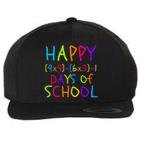 Funny 100th Day Of School Math Teacher 100 Days 100 Days Smarter Math Formula Wool Snapback Cap