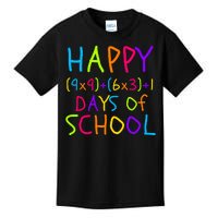 Funny 100th Day Of School Math Teacher 100 Days 100 Days Smarter Math Formula Kids T-Shirt