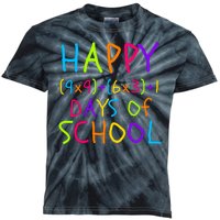 Funny 100th Day Of School Math Teacher 100 Days 100 Days Smarter Math Formula Kids Tie-Dye T-Shirt