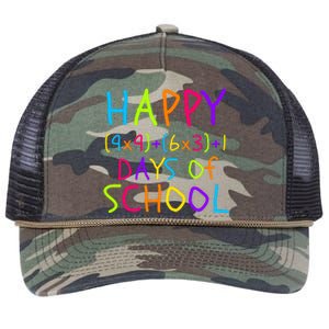 Funny 100th Day Of School Math Teacher 100 Days 100 Days Smarter Math Formula Retro Rope Trucker Hat Cap